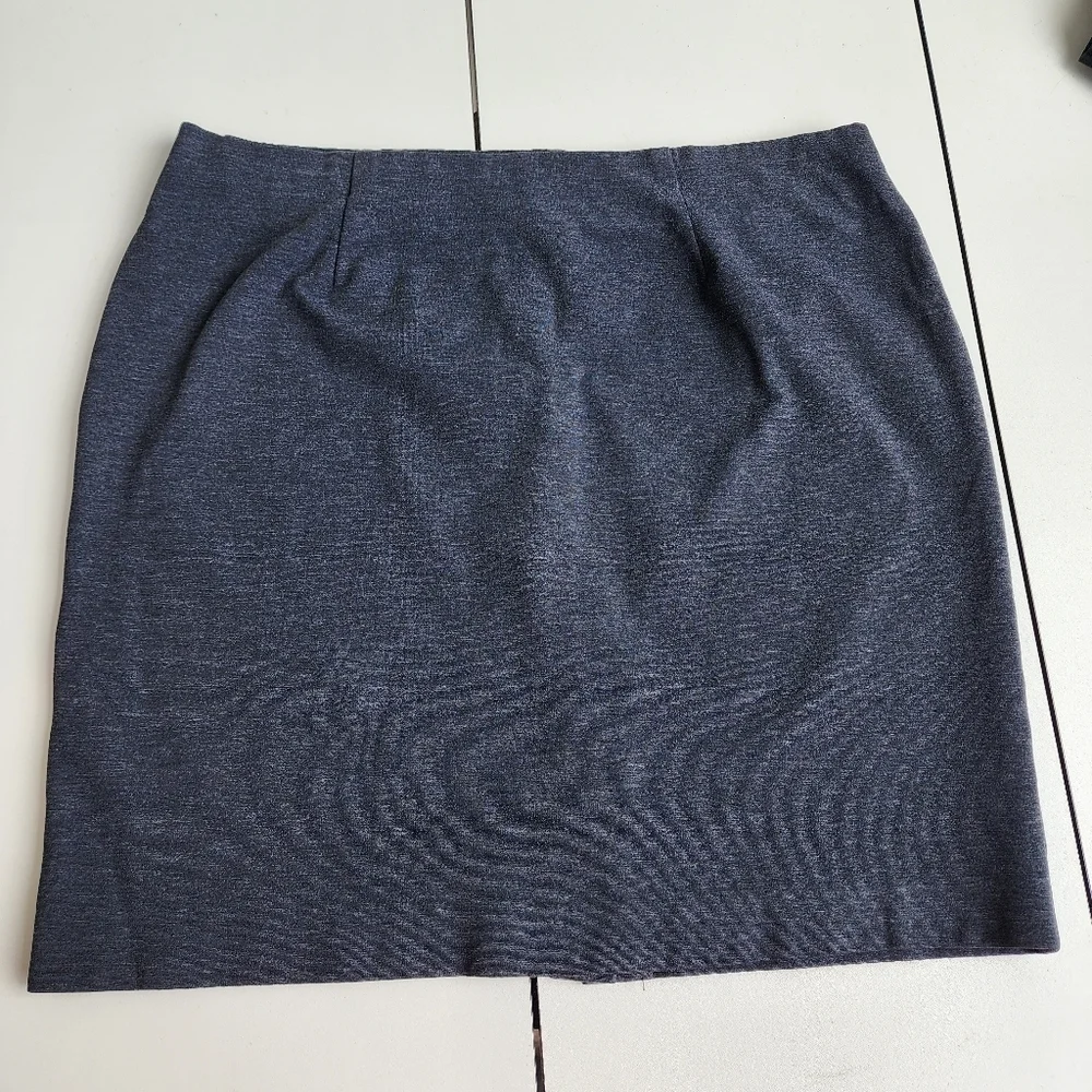 J.Jill Charcoal Gray Womens Pull On Stretch Ponte Pencil Skirt Jersey Petite MP